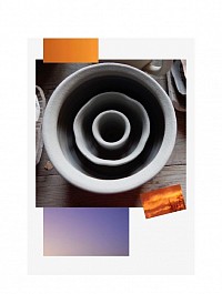 Vases photographié avec des nuages
