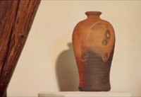 Vase orangé